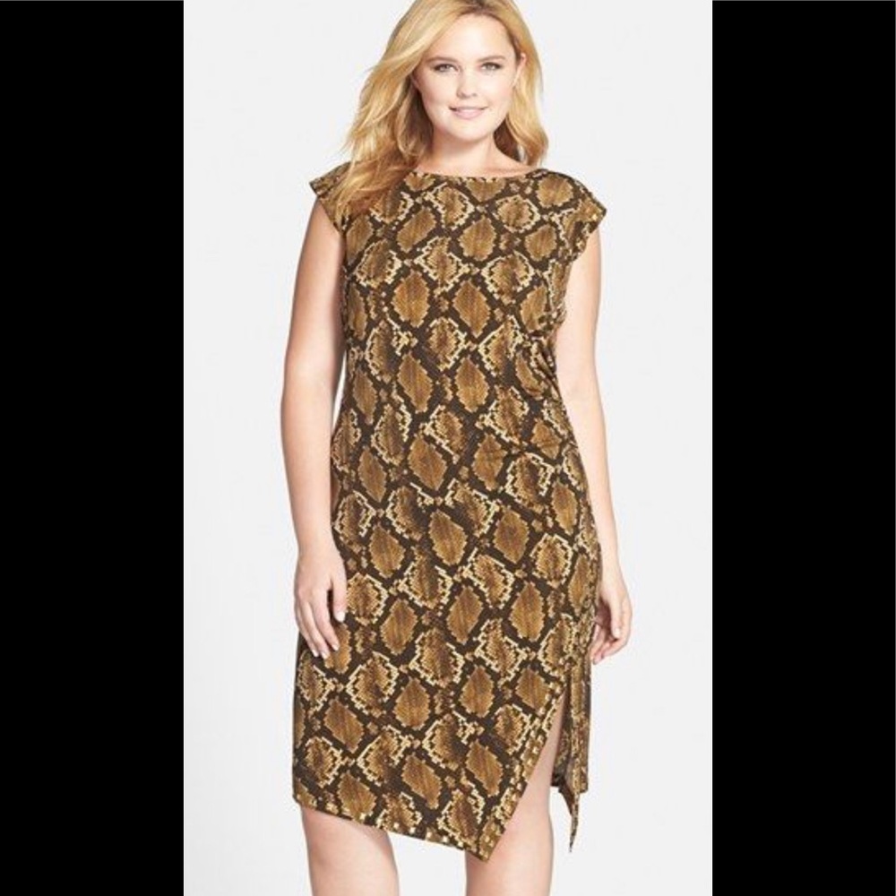 Michael Kors Snake Print Asymmetrical Dress!